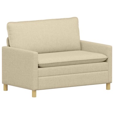 vidaXL Σετ Καναπέ 2 τεμ. Κρεμ Ύφασμα 126x81x87,5cm  Διθέσιος