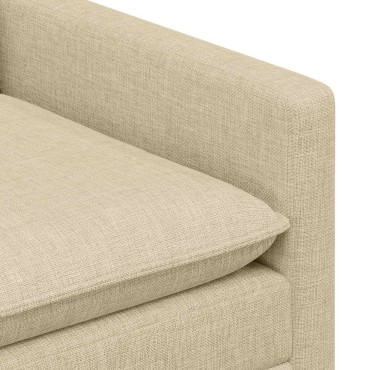 vidaXL Σετ Καναπέ 2 τεμ. Κρεμ Ύφασμα 126x81x87,5cm  Διθέσιος