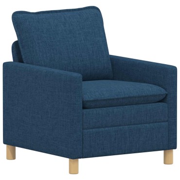 vidaXL Σετ Καναπέ 2 τεμ. Μπλε Ύφασμα 126x81x87,5cm  Διθέσιος