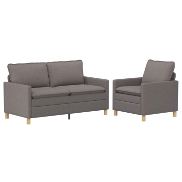 vidaXL Σετ Καναπέ 2 τεμ. Taupe Ύφασμα 156x81x87,5cm  Διθέσιος
