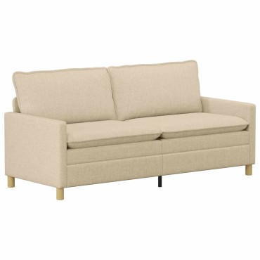 vidaXL Σετ Καναπέ 2 τεμ. Κρεμ Ύφασμα 196x81x87,5cm  Διθέσιος