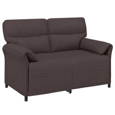 vidaXL Σετ Καναπέ 2 τεμ. Σκούρο Καφέ Ύφασμα 138x83x95cm  Διθέσιος