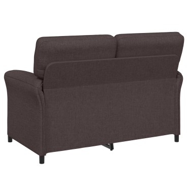 vidaXL Σετ Καναπέ 2 τεμ. Σκούρο Καφέ Ύφασμα 138x83x95cm  Διθέσιος