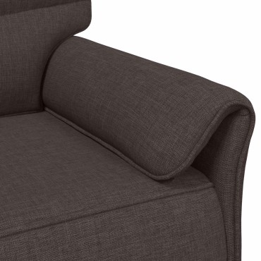 vidaXL Σετ Καναπέ 2 τεμ. Σκούρο Καφέ Ύφασμα 138x83x95cm  Διθέσιος