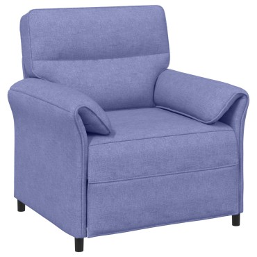 vidaXL Σετ Καναπέ 2 τεμ. Μπλε τζην Ύφασμα 138x83x95cm  Διθέσιος