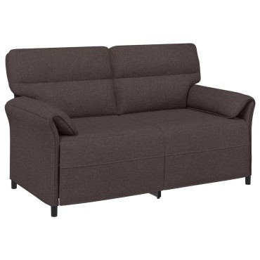 vidaXL Σετ Καναπέ 2 τεμ. Σκούρο Καφέ Ύφασμα 158x83x95cm  Διθέσιος