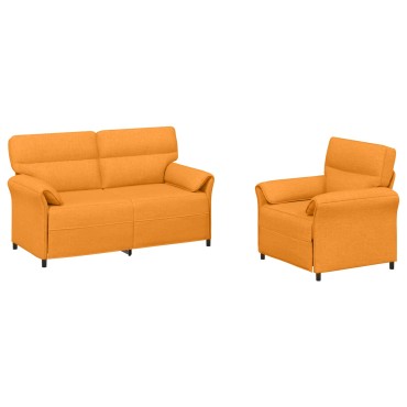 vidaXL Σετ Καναπέ 2 τεμ. Σκούρο κίτρινο Ύφασμα 158x83x95cm  Διθέσιος
