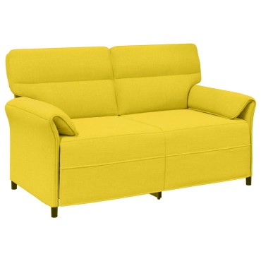 vidaXL Σετ Καναπέ 2 τεμ. Απαλό Κίτρινο Ύφασμα 158x83x95cm  Διθέσιος