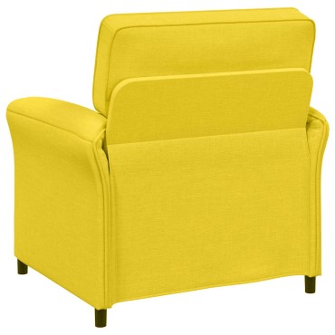 vidaXL Σετ Καναπέ 2 τεμ. Απαλό Κίτρινο Ύφασμα 158x83x95cm  Διθέσιος