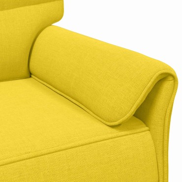 vidaXL Σετ Καναπέ 2 τεμ. Απαλό Κίτρινο Ύφασμα 158x83x95cm  Διθέσιος