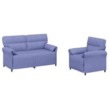 vidaXL Σετ Καναπέ 2 τεμ. Μπλε τζην Ύφασμα 158x83x95cm  Διθέσιος