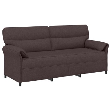 vidaXL Σετ Καναπέ 2 τεμ. Σκούρο Καφέ Ύφασμα 198x83x95cm  Διθέσιος