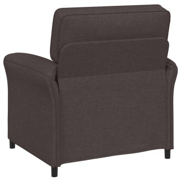 vidaXL Σετ Καναπέ 2 τεμ. Σκούρο Καφέ Ύφασμα 198x83x95cm  Διθέσιος