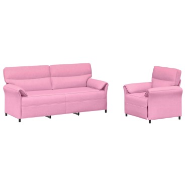 vidaXL Σετ Καναπέ 2 τεμ. Ροζ Ύφασμα 198x83x95cm  Διθέσιος