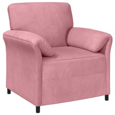 vidaXL Σετ Καναπέ 2 τεμ. Ροζ Βελούδο 138x83x95cm  Διθέσιος