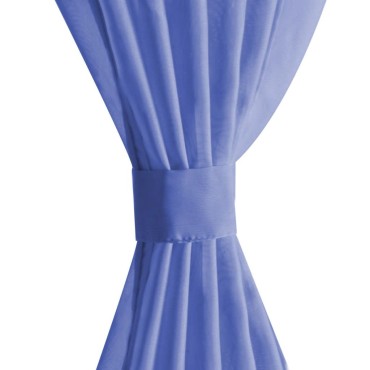 vidaXL Κουρτίνες Βουάλ 2 τεμ. Μπλε Ρουά 140x175cm