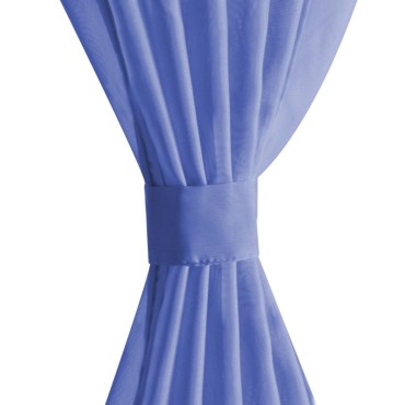 vidaXL Κουρτίνες Βουάλ 2 τεμ. Μπλε Ρουά 140x225cm