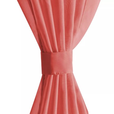 vidaXL Κουρτίνες Βουάλ 2 τεμ. Κόκκινες 140x225cm