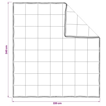 vidaXL Σετ Παπλωμάτων 3 τμχ. 240 x 220 cm Όλες οι εποχές Μπαμπού Λευκό