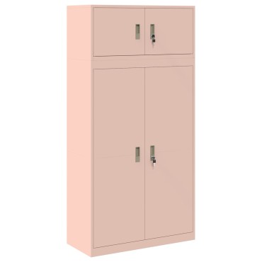 vidaXL Ντουλάπι αποθήκευσης 2 τεμ. Ροζ 90x40x180cm Ατσάλι