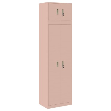 vidaXL Ντουλάπι αποθήκευσης 2 τεμ. Ροζ 60x40x220cm Ατσάλι