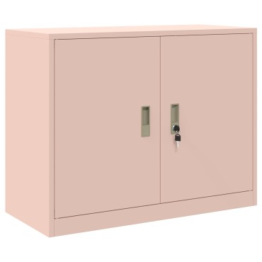 vidaXL Ντουλάπι αποθήκευσης 2 τεμ. Ροζ 90x40x160cm Ατσάλι