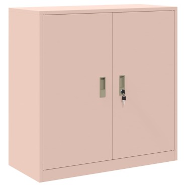 vidaXL Ντουλάπι αποθήκευσης 2 τεμ. Ροζ 90x40x160cm Ατσάλι