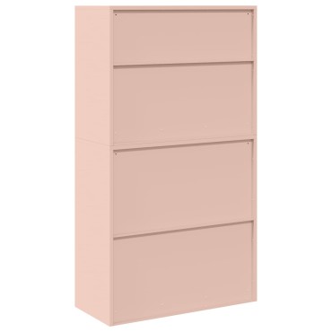 vidaXL Ντουλάπι αποθήκευσης 2 τεμ. Ροζ 90x40x160cm Ατσάλι