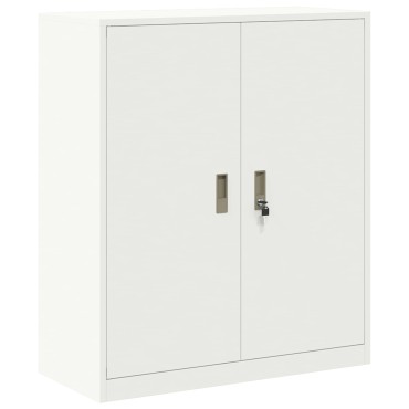 vidaXL Ντουλάπι αποθήκευσης 2 τεμ. Λευκό 90x40x175cm Ατσάλι