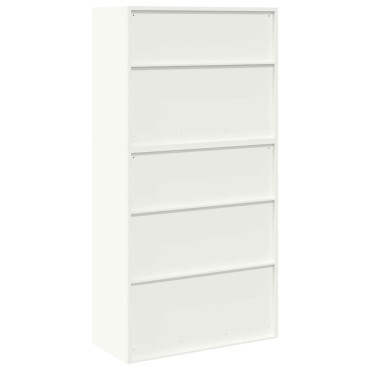vidaXL Ντουλάπι αποθήκευσης 2 τεμ. Λευκό 90x40x175cm Ατσάλι