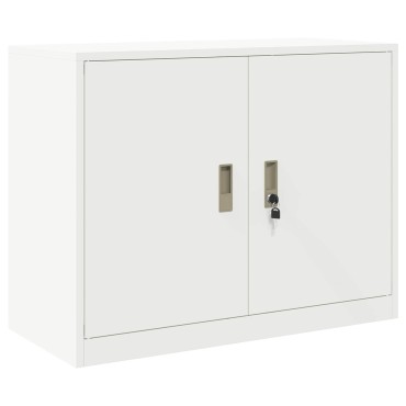 vidaXL Ντουλάπι αποθήκευσης 2 τεμ. Λευκό 90x40x210cm Ατσάλι
