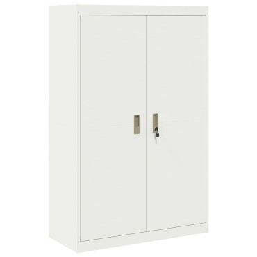 vidaXL Ντουλάπι αποθήκευσης 2 τεμ. Λευκό 90x40x210cm Ατσάλι