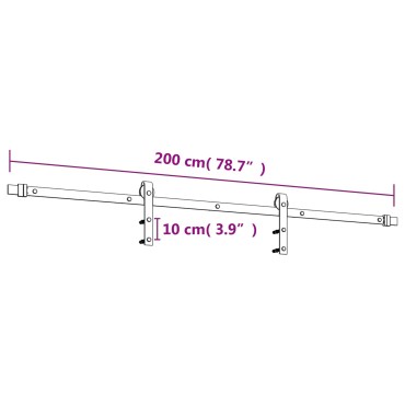 vidaXL Συρόμενη Πόρτα Φυσικό και Λευκό 100x210cm