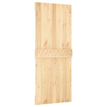 vidaXL Συρόμενη Πόρτα Φυσικό και Μαύρο 85x210cm