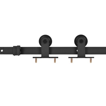vidaXL Συρόμενη Πόρτα Φυσικό και Μαύρο 85x210cm