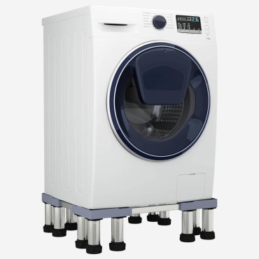 vidaXL Βάση πλυντηρίου ρούχων Γκρι 67 x 67 x 21,5 εκ Ανοξείδωτο ατσάλι