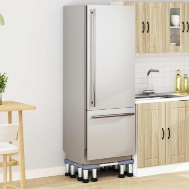 vidaXL Βάση πλυντηρίου ρούχων Γκρι 67 x 67 x 21,5 εκ Ανοξείδωτο ατσάλι
