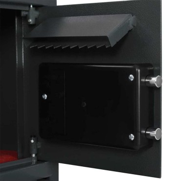 vidaXL Ψηφιακό Ασφαλές Σκούρο γκρι 35 x 31 x 80 εκ. Ατσάλι