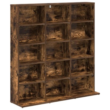 vidaXL Ντουλάπα CD Καπνισμένο Ξύλο Δρυός 96x23,5x97,5cm