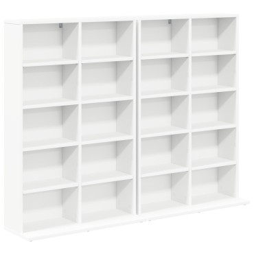 vidaXL Ντουλάπα CD 2 τεμ. Λευκό 65x23,5x97,5cm