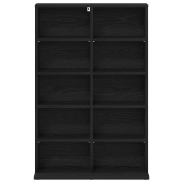 vidaXL Ντουλάπα CD Μαύρη Δρυς 65x23,5x97,5cm Επεξεργασμένο Ξύλο