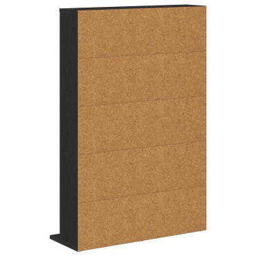 vidaXL Ντουλάπα CD Μαύρη Δρυς 65x23,5x97,5cm Επεξεργασμένο Ξύλο