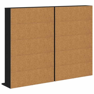 vidaXL Ντουλάπα CD 2 τεμ. Μαύρη Δρυς 65x23,5x97,5cm