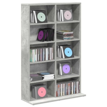 vidaXL Ντουλάπα CD Γκρι Σκυροδέματος 65x23,5x97,5cm
