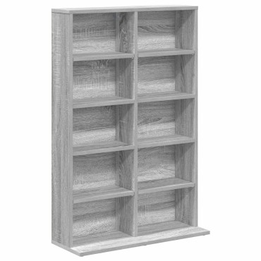 vidaXL Ντουλάπα CD Γκρι Sonoma 65x23,5x97,5cm Επεξεργασμένο Ξύλο
