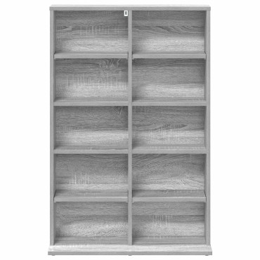 vidaXL Ντουλάπα CD Γκρι Sonoma 65x23,5x97,5cm Επεξεργασμένο Ξύλο