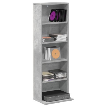 vidaXL Ντουλάπα CD Γκρι Σκυροδέματος 33x23,5x97,5cm