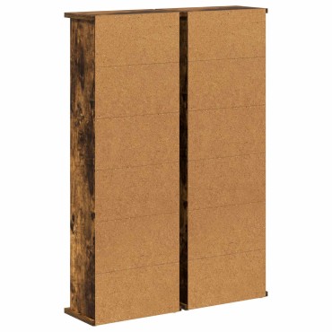 vidaXL Ντουλάπα CD 2 τεμ. Καπνισμένο Ξύλο Δρυός 60x17x92cm