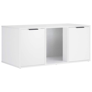 vidaXL Έπιπλο Κλουβί Γάτας Λευκό 100 x 49 x 45 εκ. Επεξεργασμένο Ξύλο