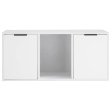 vidaXL Έπιπλο Κλουβί Γάτας Λευκό 100 x 49 x 45 εκ. Επεξεργασμένο Ξύλο